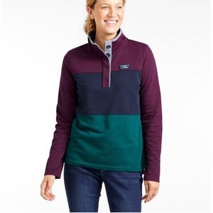 L.L.Bean Soft Cotton Colorblock Rugby Henley